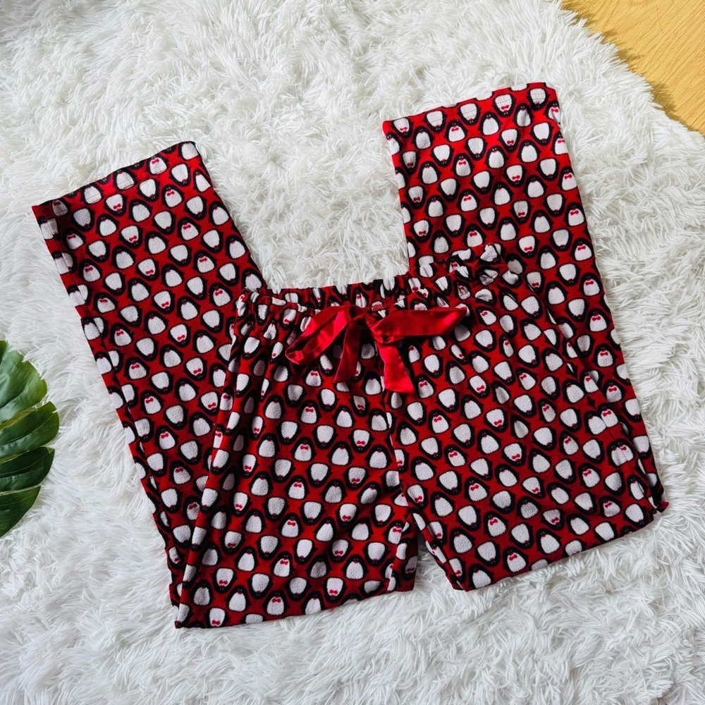 GEORGE | Red & White Penguin Pajama Bottoms Size Medium